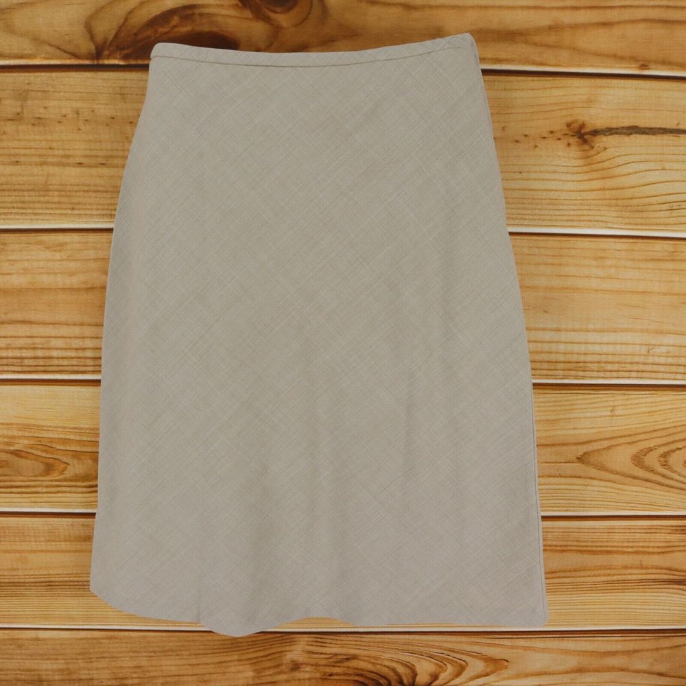 Field Manor Modern Classics Skirt Lined Knee Length Womens Size 6 Beige Brown‎